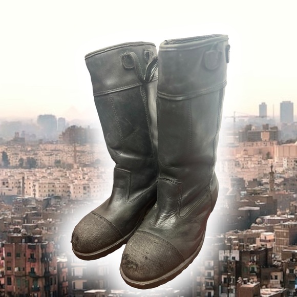 Well Worn Vintage Firefighter Boots Size 13W 13 Wide - Picture 3 of 14